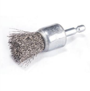 WIRE BRUSH HEX SHANK CUP TYPE CRIMPED 19 MM  STEEL