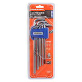 Vanquish Long Arm Hex End Hex Key Wrenches Set, Inch,13-Piece