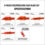 Vanquish Recipro blades 9pcs set XS0009