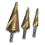 Fire Bird Step drill 4-20MM GOLD spiral