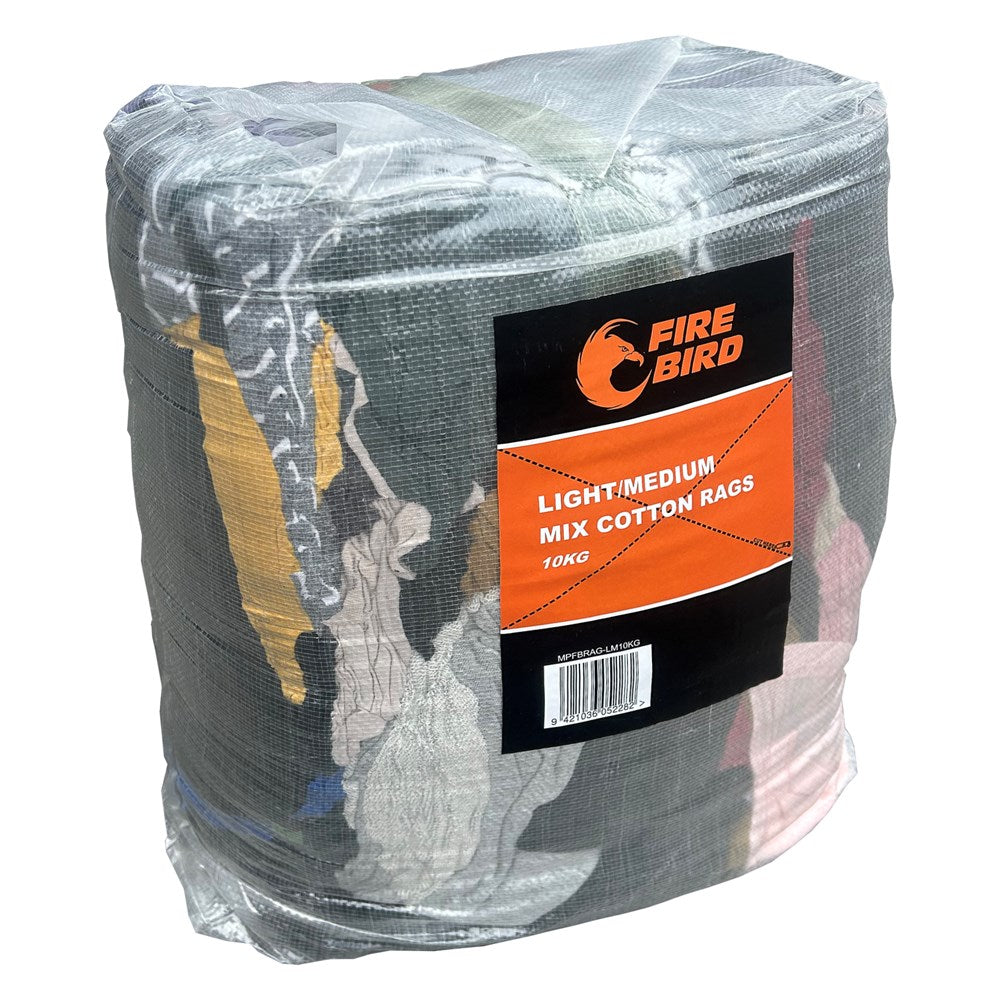 Fireball Rags Fire Bird Light / medium mix cotton rags 10kg – Firebird NZ - Wholesale ...