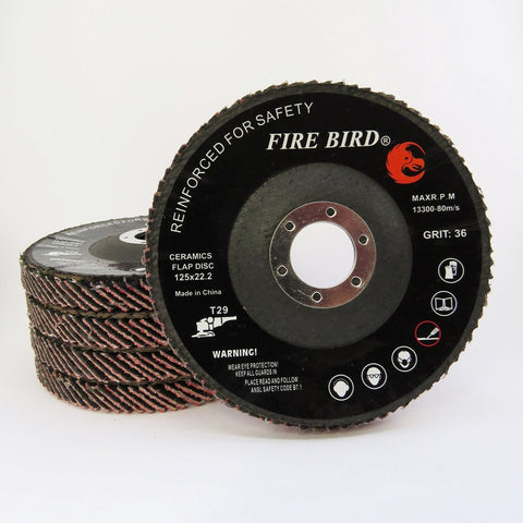 Fire Bird Ceramic Flap Disc 125 X 22 X 36P