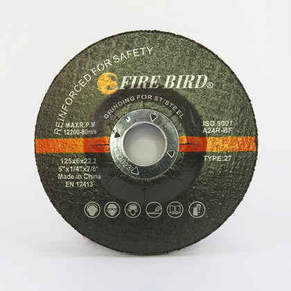 Fire Bird Grinding Disc For Inox 125 X 6 X 22.2