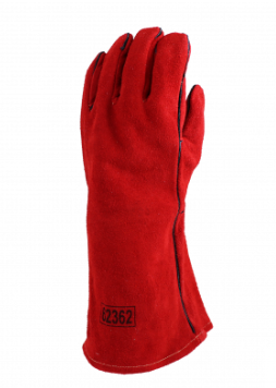 welding glove red