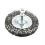 WIRE BRUSH HEX SHANK WHEEL TYPE CRIMPED 38MM  STEEL