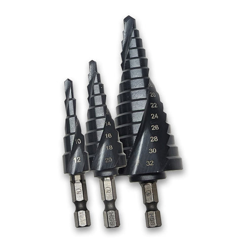 Fire Bird Step drill 4-12MM BLACK spiral